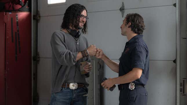 Benny Safdie as Dougie and Zachary Enriquez as Handsome Firefighter 