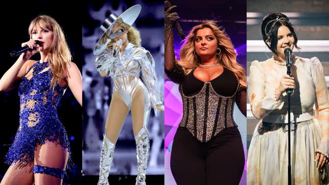 Taylor Swift, Beyonce, Bebe Rexha, and Lana Del Rey performing over the summer